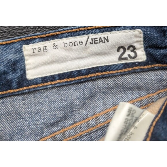 Rag & Bone Women Short Denim Distressed Cuffed Low Rise Color Woodstock Size 23 - Picture 11 of 11